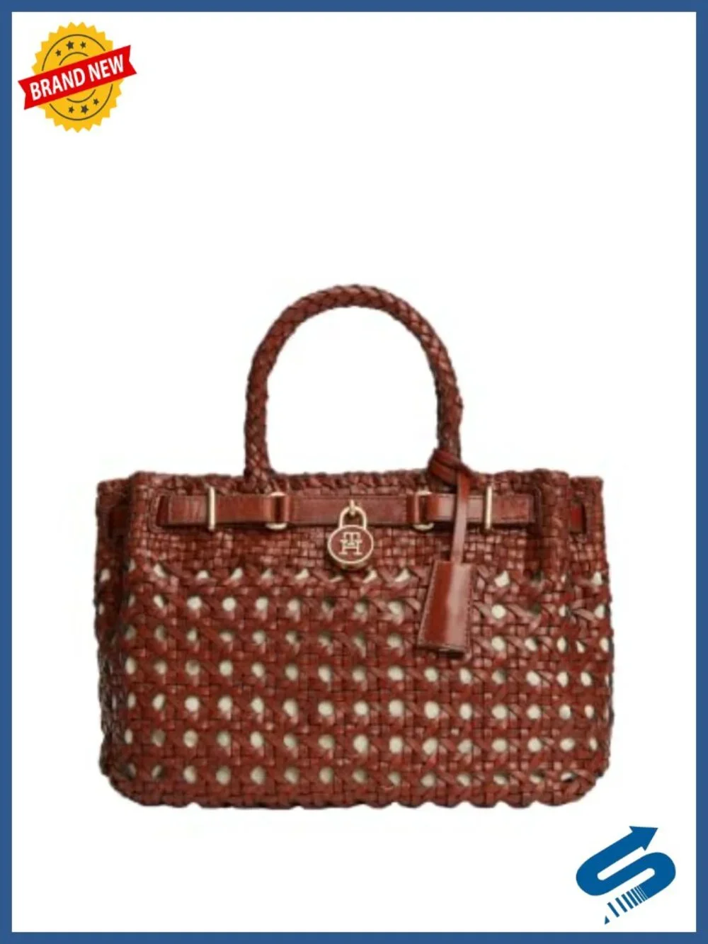 Small Leather Tote Bag with Zipper, Lightweight Everyday Purse